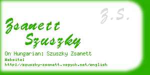 zsanett szuszky business card